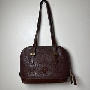 Vintage Dooney & Bourke All-Weather Leather Purse Handbag Saddle Brown